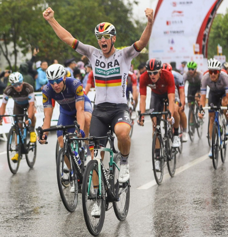 Germany's Pascal Ackermann won stage two of the Tour of Guangxi today in heavy rain ©Getty Images