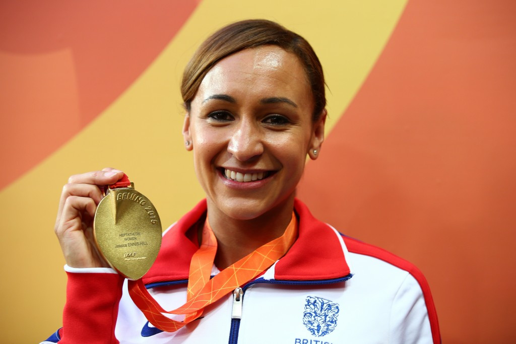 Olympic heptathlon champion Jessica Ennis-Hill secured the world title a year after giving birth