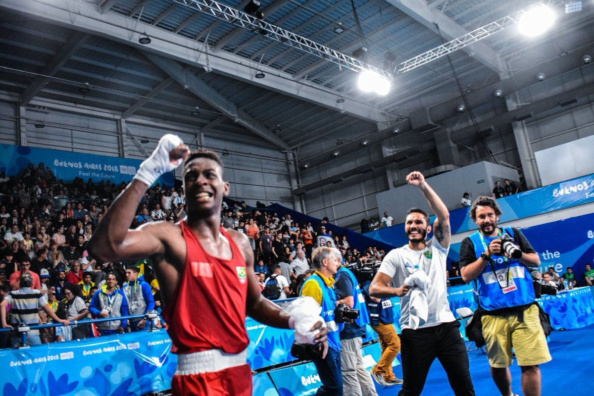 Keno Machado claimed Brazil's first gold medal at Buenos Aires 2018 by winning the men's middleweight category ©AIBA