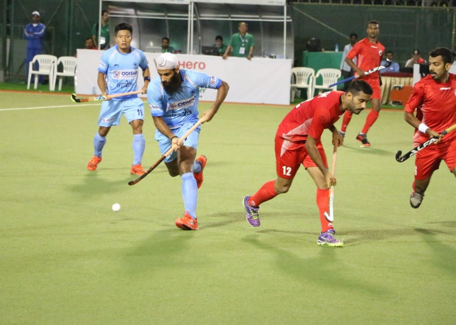 India thrashed hosts Oman 11-0 this evening as they made a blistering start to the defence of their Asian Men’s Hockey Champions Trophy in Muscat ©Hockey India/Twitter