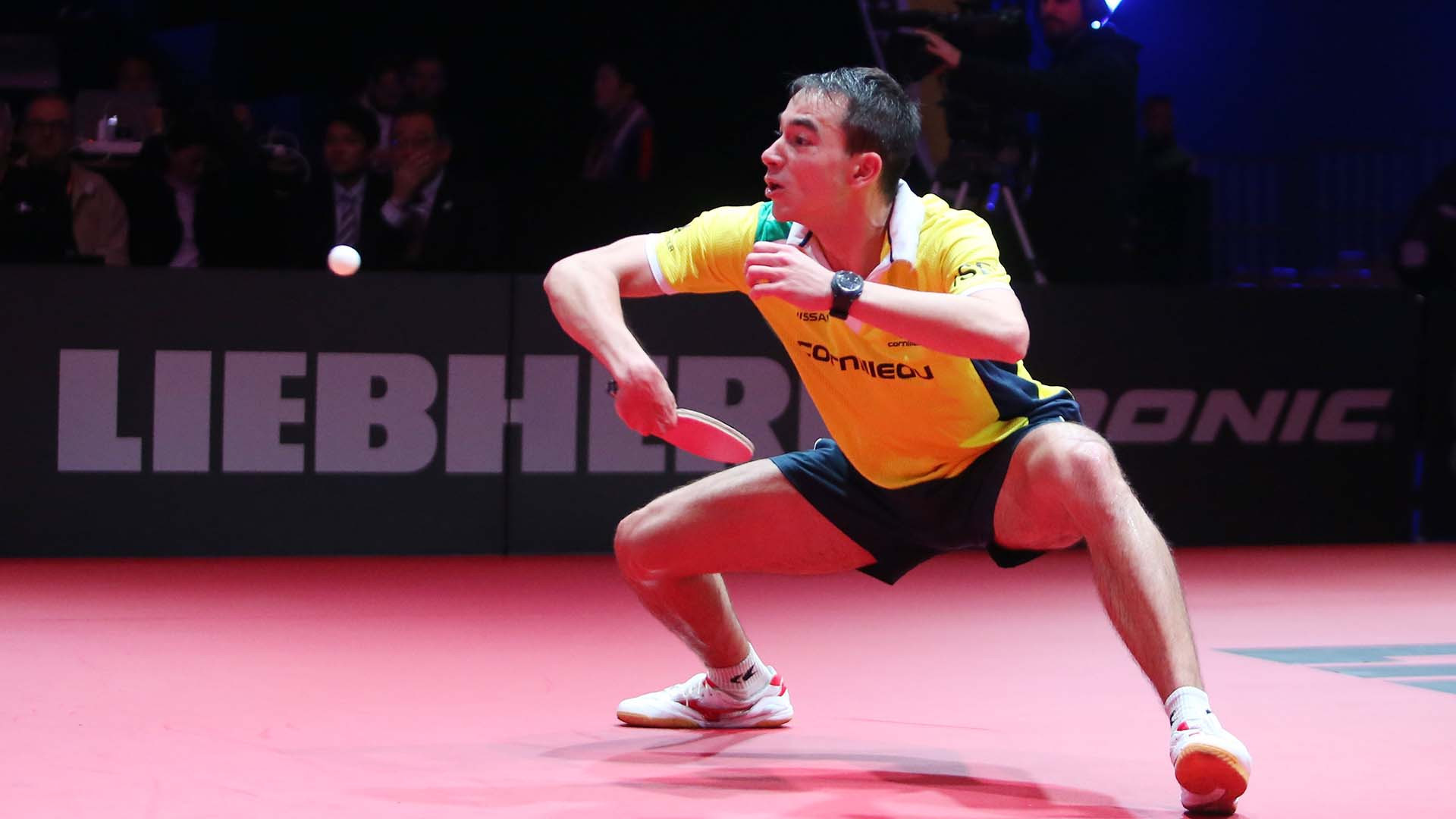 Brazil's Hugo Calderano was dumped out at the group stage of the International Table Tennis Federation Men's World Cup in Paris David Owen ©ITTF