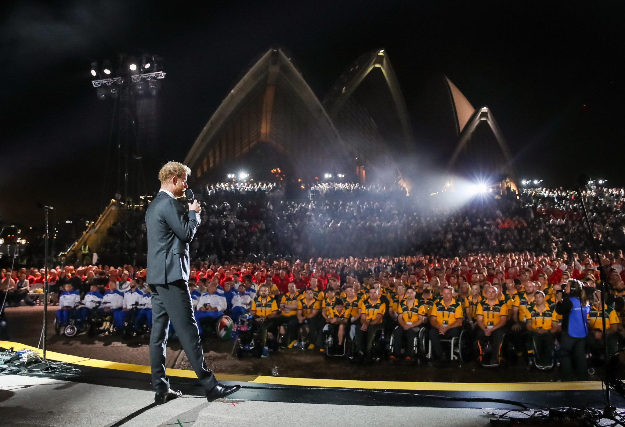 Prince Harry has opened the fourth Invictus Games during a ceremony at the Sydney Opera House that was delayed for an hour by thunderstorms ©Getty Images
