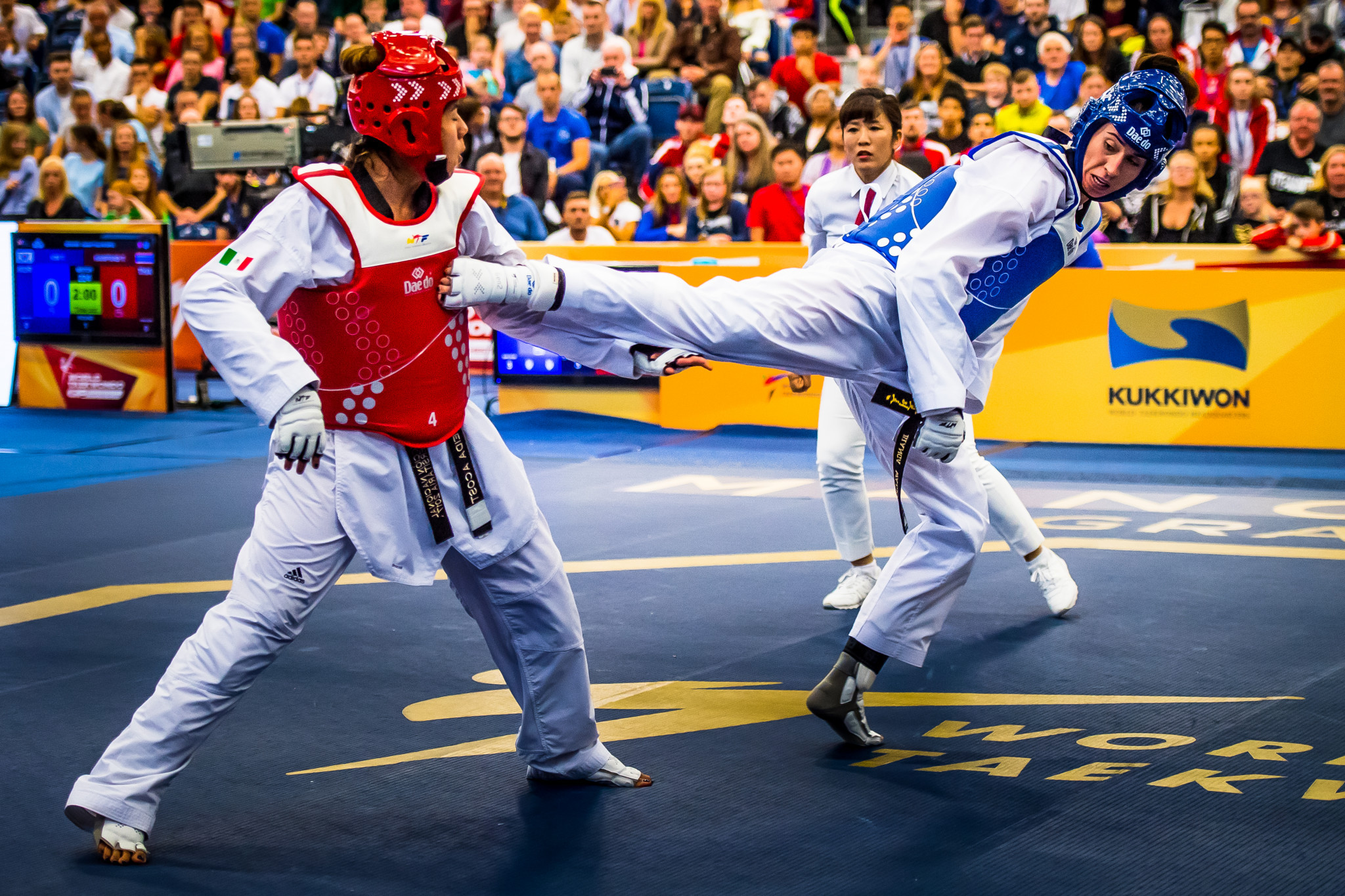 Bianca Walkden had to settle for silver in front of her home crowd in Manchester ©World Taekwondo
