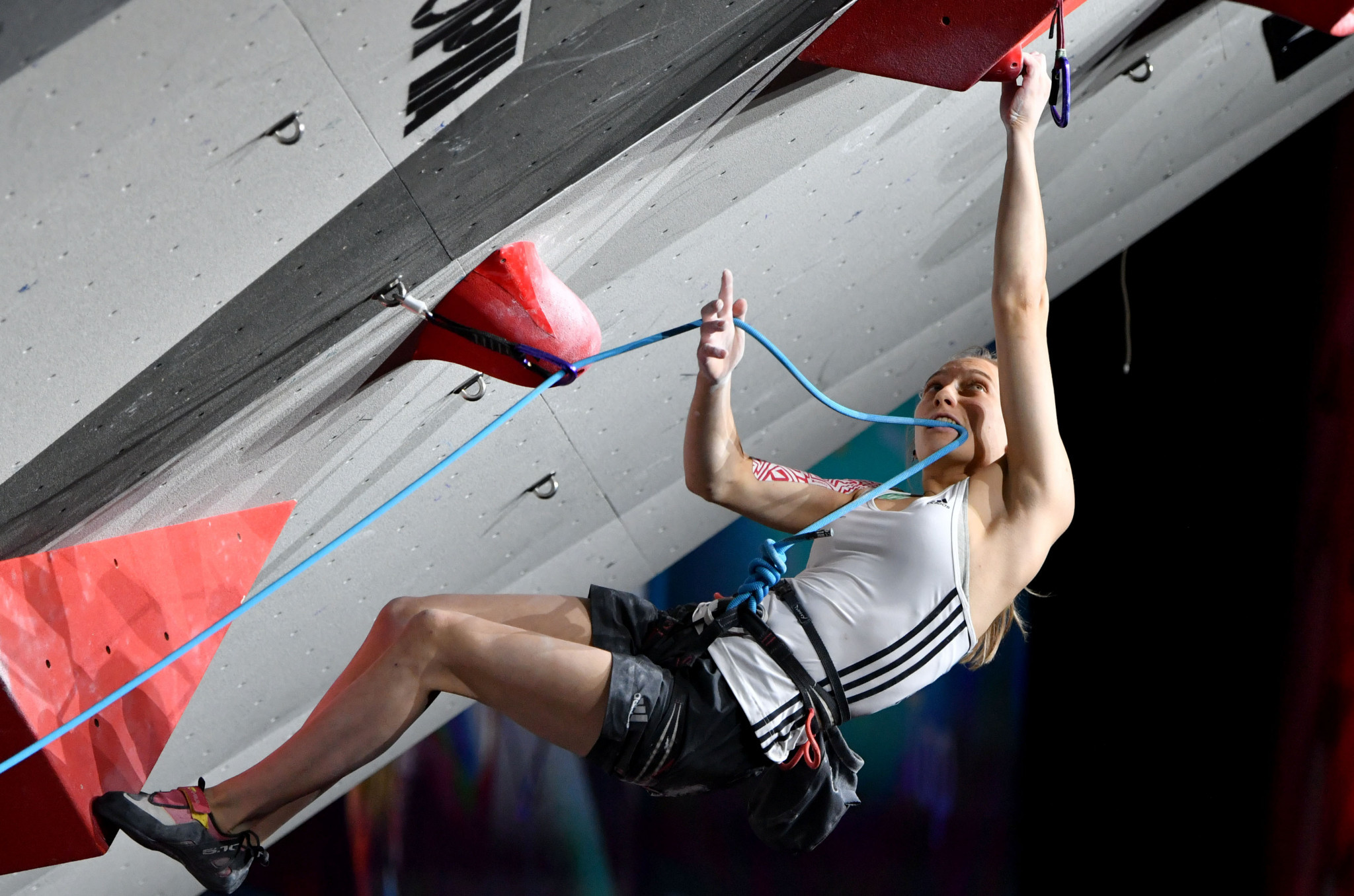 Janja Garnbret and Jakob Schubert wrapped up the overall lead titles at the International Federation of Sport Climbing World Cup in Wujiang ©Getty Images