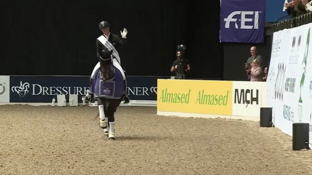 Daniel Bachmann Andersen capped off a superb performance at the FEI Dressage World Cup Western European League event in Herning in Denmark today ©The FEI/Twitter