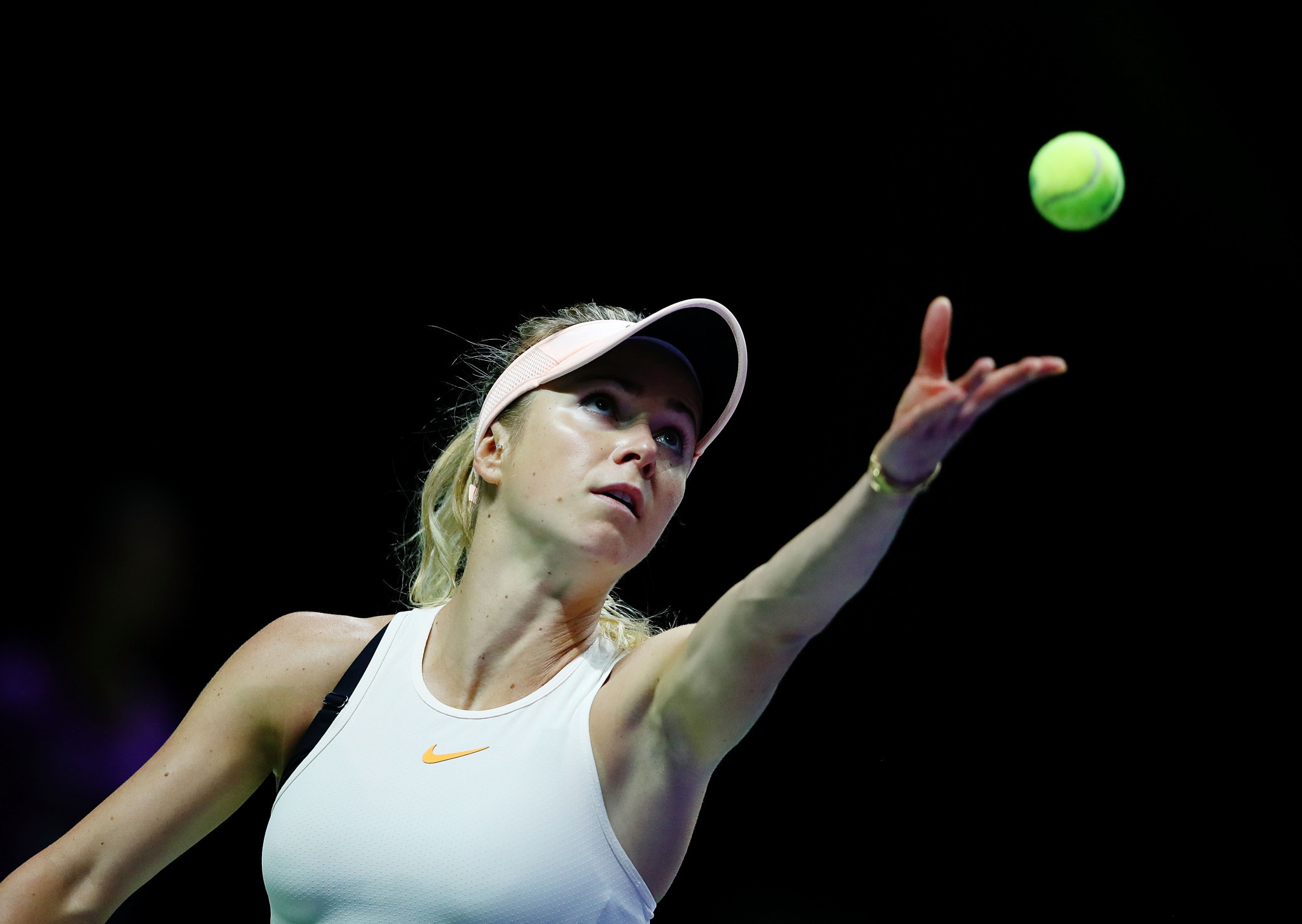 Elina Svitolina of Ukraine beat Petra Kvitová of the Czech Republic at the WTA Finals in Singapore ©Getty Images 