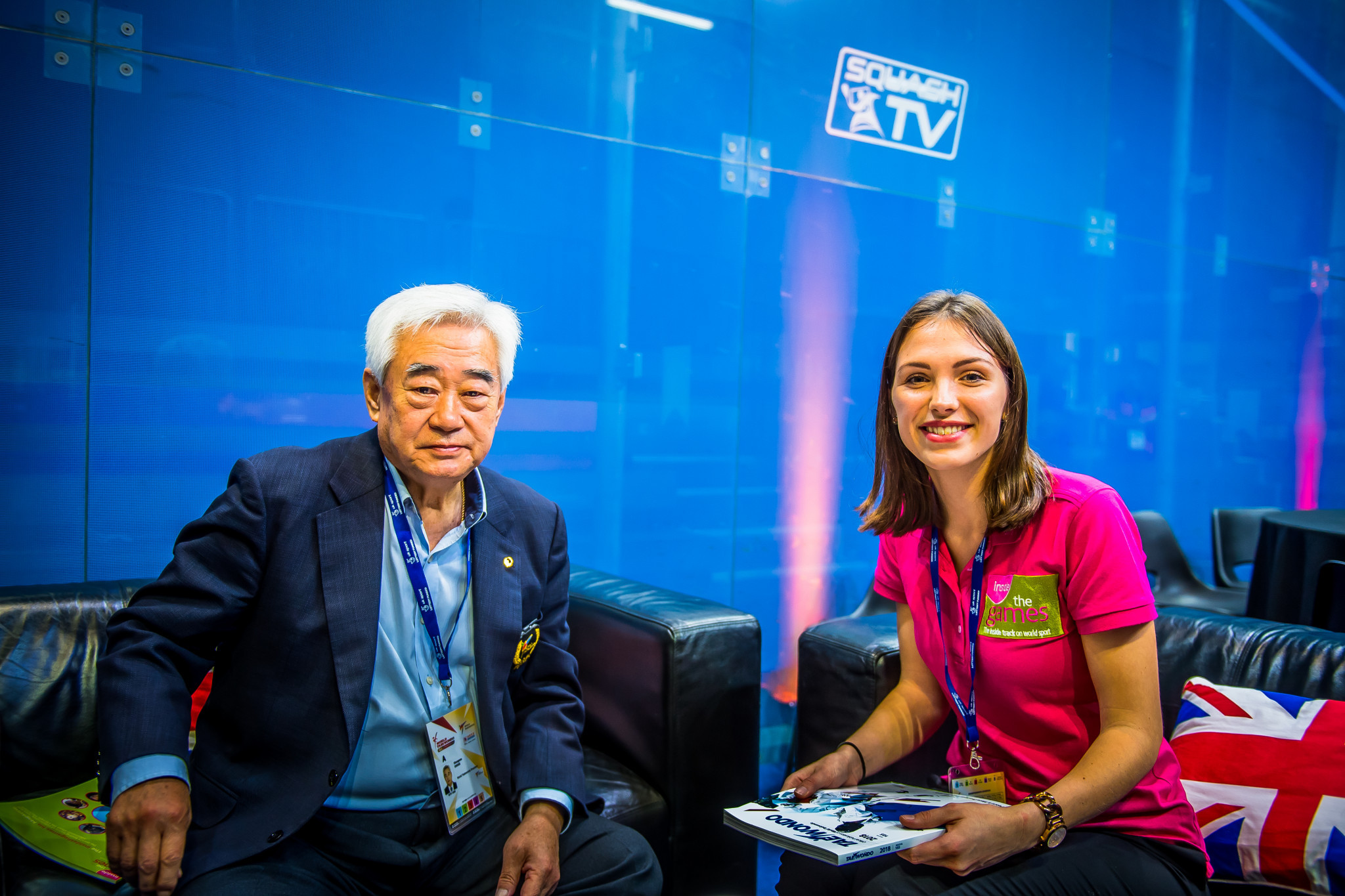 World Taekwondo President Chungwon Choue, interviewed by insidethegames junior reporter Florence Almond in Manchester, believes his sport can play a leading role in helping find peace between North and South Korea ©World Taekwondo 