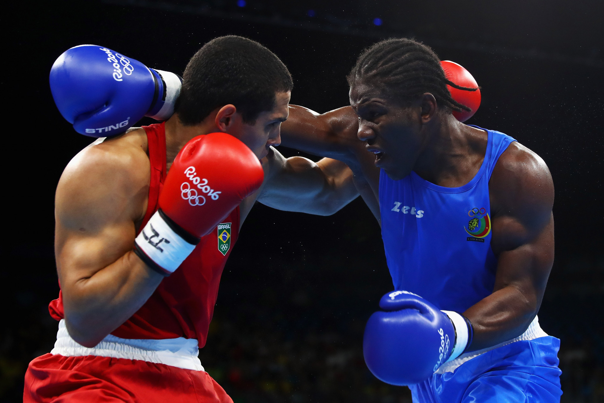 Cameroon's Hassan N'Dam N'Jikam was one of the few professionals to fight in the Olympics at Rio 2016 but was beaten in the first round by Brazil's Michel Borges  ©Getty Images