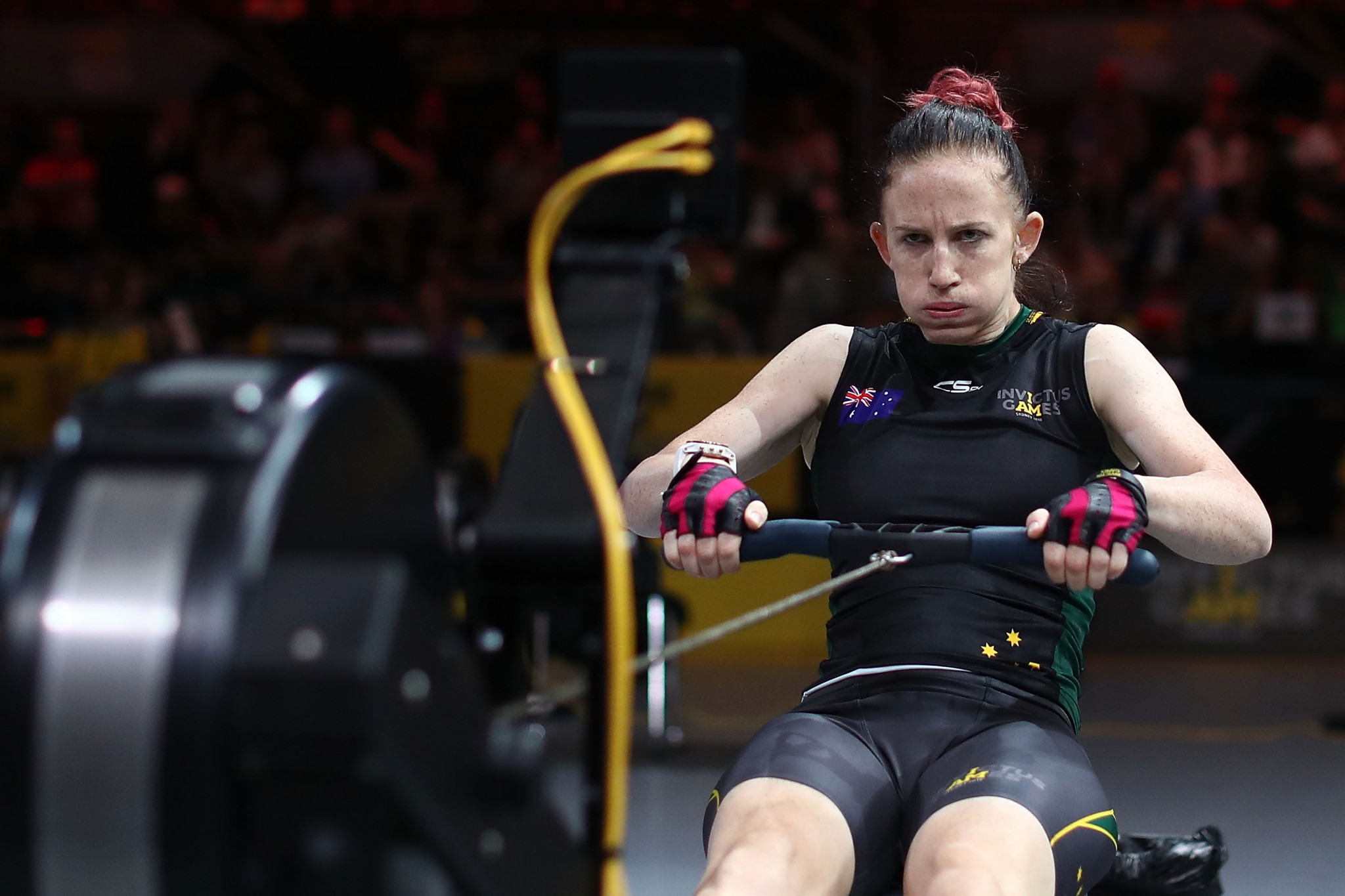 Emily Mysko got two of Australia's eight golds at the indoor rowing at the 2018 Sydney Invictus Games ©Getty Images 
