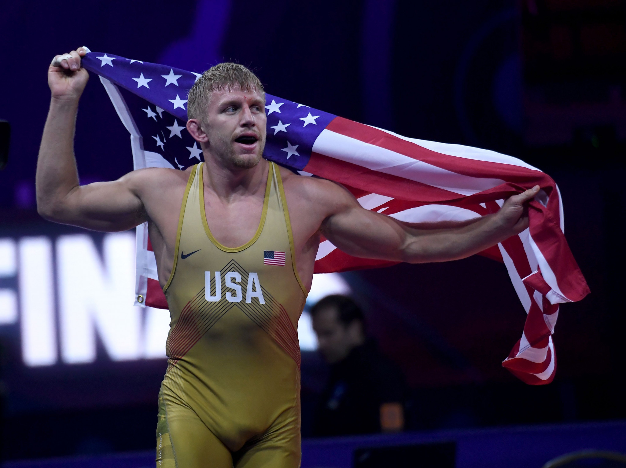 Kyle Dake won the first of the United States' two golds tonight, in the 79kg division ©Getty Images