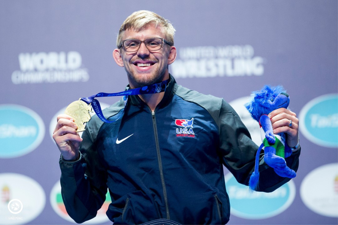 The United States won two golds tonight, thanks in part to Kyle Dake at 79kg ©UWW