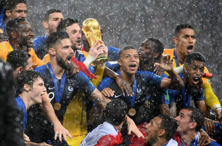 France celebrate winning the 2018 FIFA World Cup - but the tournament was a financial winner too as far as the Russian organisers were concerned ©Getty Images  