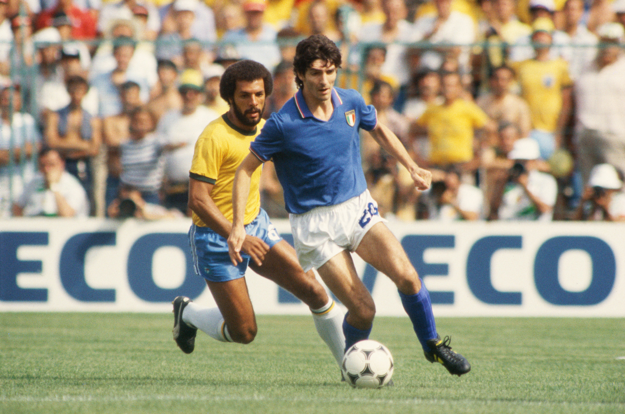 Paolo Rossi showed his genius in the 1982 World Cup classic between Italy and Brazil ©Getty Images
