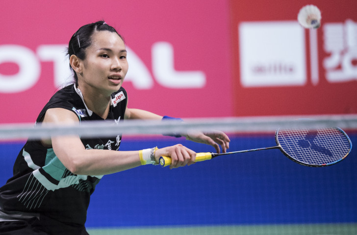 Chinese Taipei's world number one Tai Tzu-ying, pictured winning the BWF Denmark Open title on Sunday, won her first round match with ease at the BWF French Open in Paris today ©Getty Images  