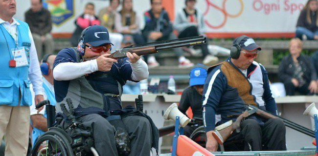 The busy 2018 season included the inaugural Para Trap World Championships in Italy ©British Shooting
