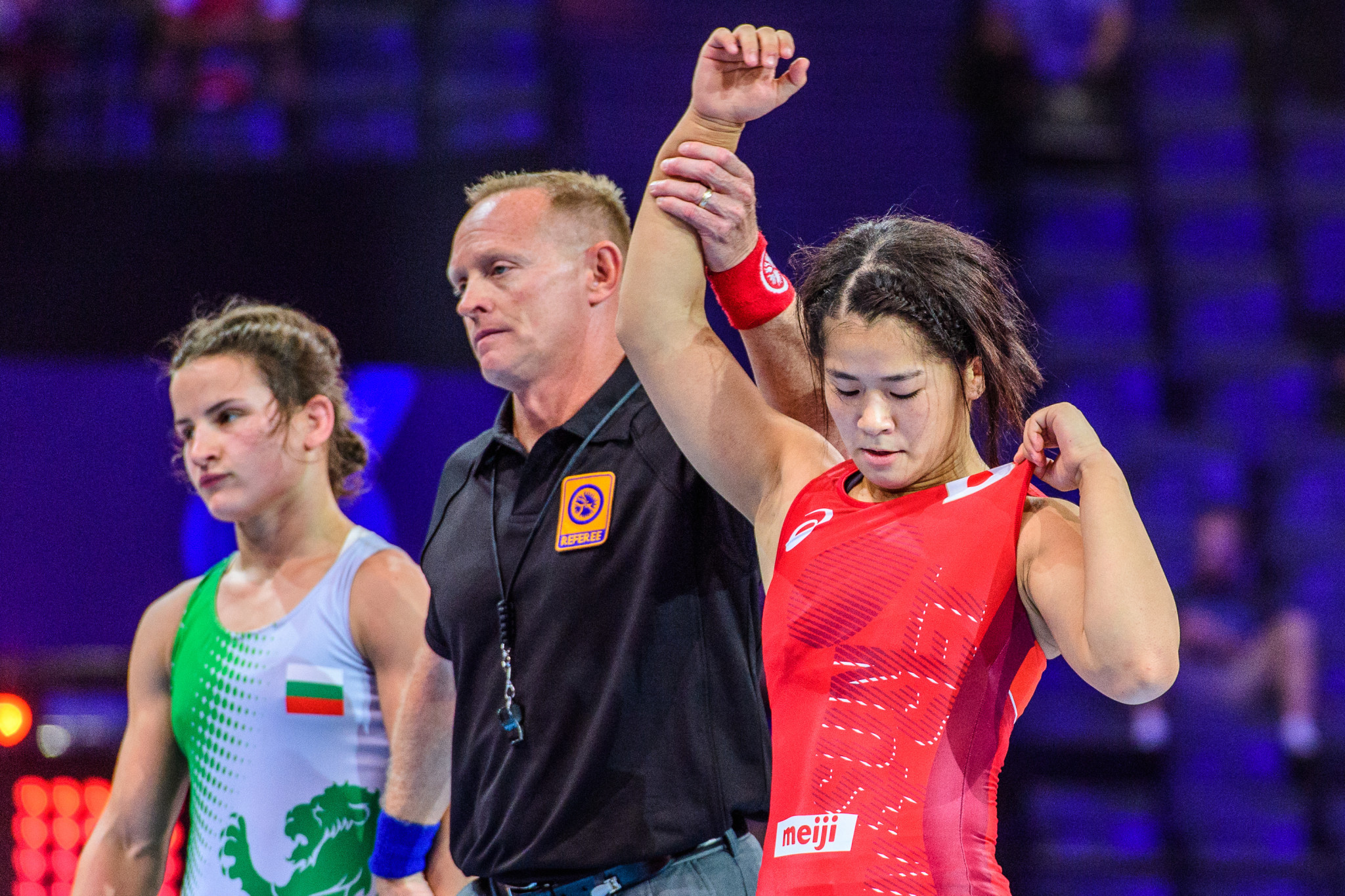 Also making it into a gold medal match was Haruna Okuno at 53kg ©UWW
