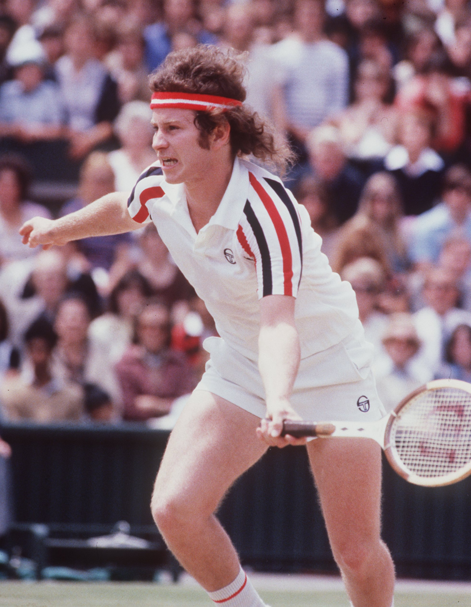 John McEnroe in 1980. Do not light the blue touch paper. Do not desist from watching carefully ©Getty Images  