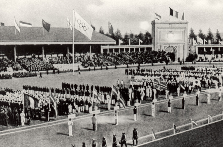 The Opening Ceremony of the 1920 Antwerp Olympics, since when weightlifting has been a permanent feature of the Games ©Getty Images  