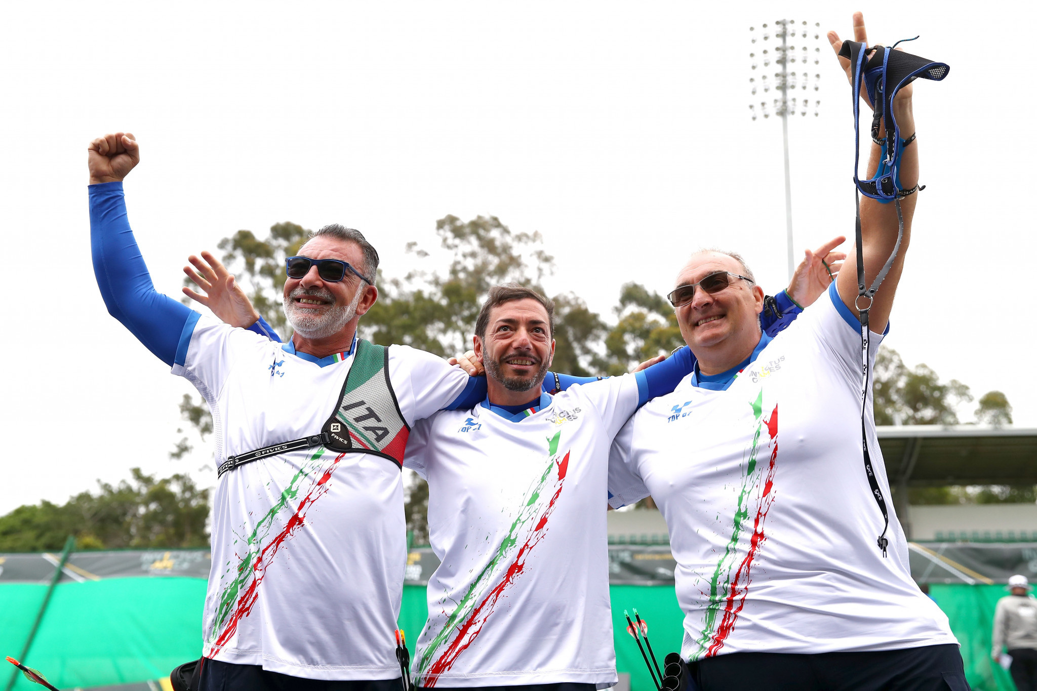 Italy won the team open recurve final ©Getty Images