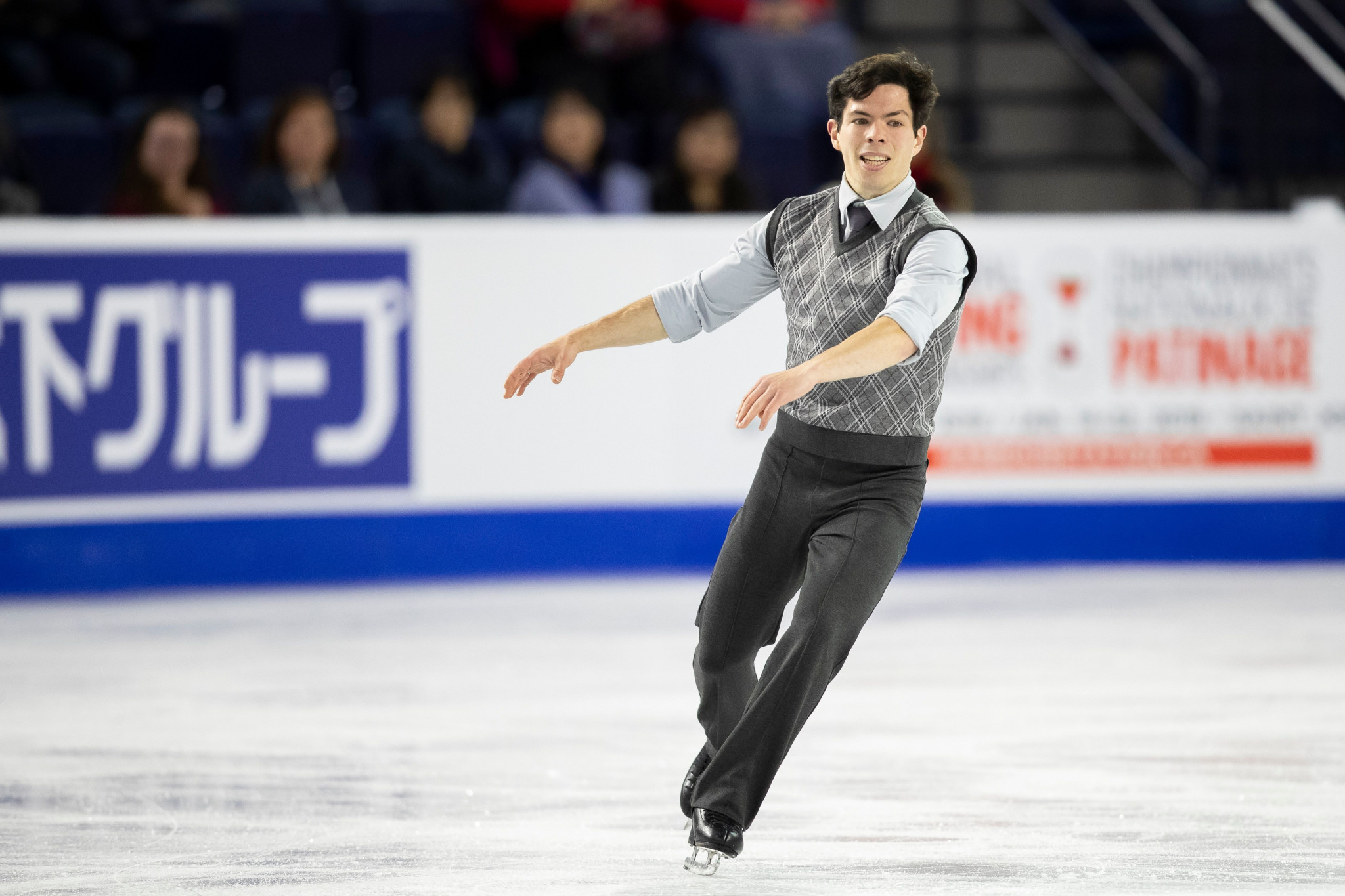 Keegan Messing delighted the home crowd by topping the men’s short programme standings on day one of Skate Canada in Laval ©Getty Images