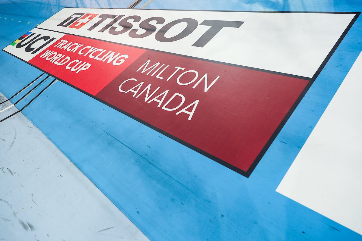 Team pursuit and sprint titles were earned on the first day in Milton ©Twitter/UCI Track Cycling