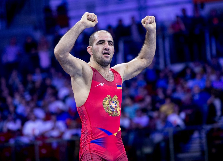 At 87kg Artur Shahinyan won one of the two bronze medals, after a strange ending to the match ©UWW