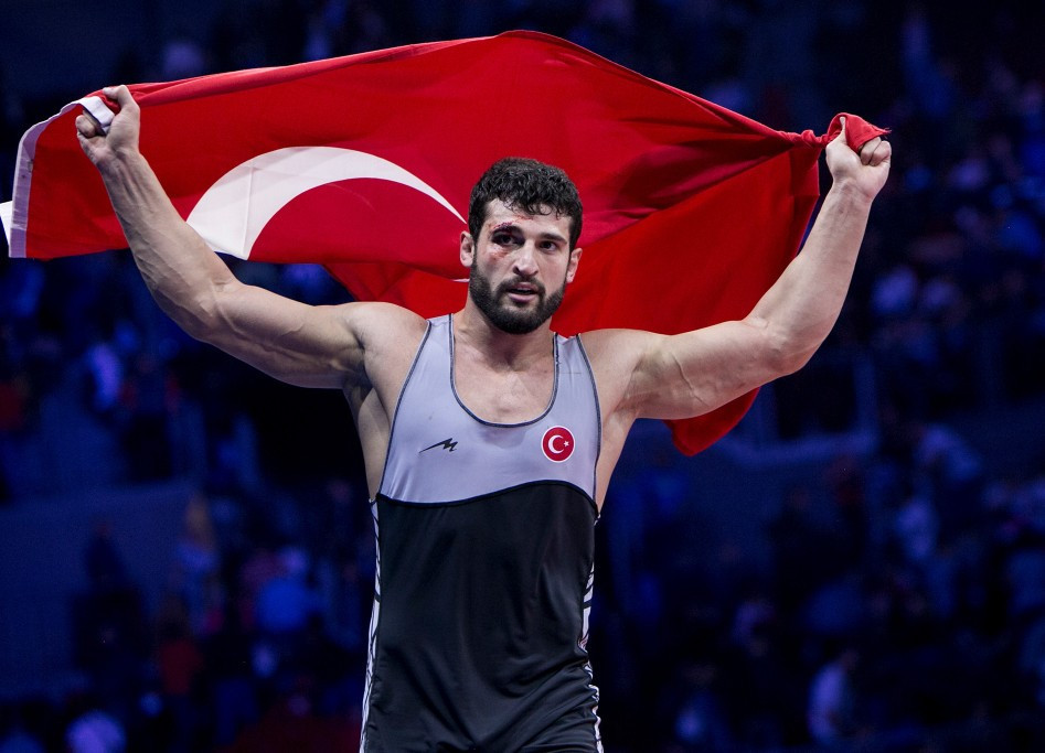 The gold at 87kg was won by Turkey's Metehan Basar, who also won world gold last year ©UWW