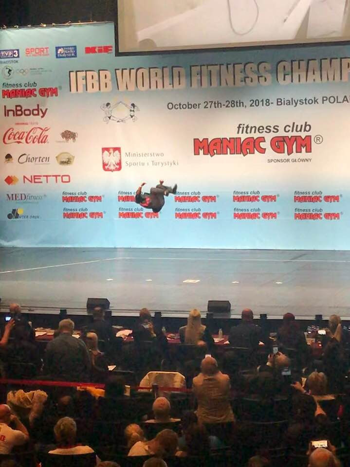 The multiple world champion also impressed the audience and judges alike with his acrobatic skills ©ITG
