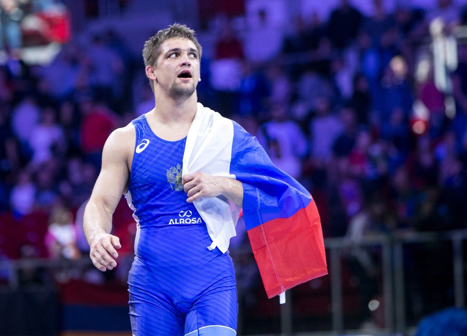 Aleksandr Chekhrkin's win at 77kg brought the competition to a close ©UWW