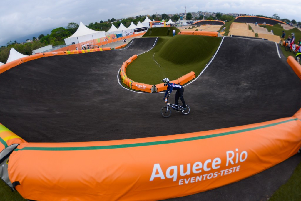 The BMX test event for the Rio 2016 Olympic Games had to be cancelled due to heavy rain ©Rio 2016