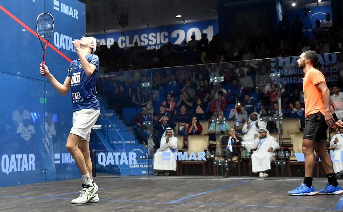 World number two Farag squeezes into next round at PSA Qatar Classic  