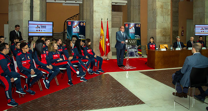The WKF President was speaking at a launch event for the Championships in Madrid ©WKF