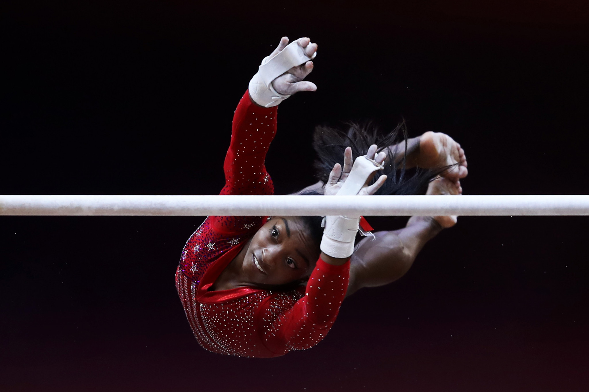 Simone Biles helped the United States to the team title in Doha ©Getty Images