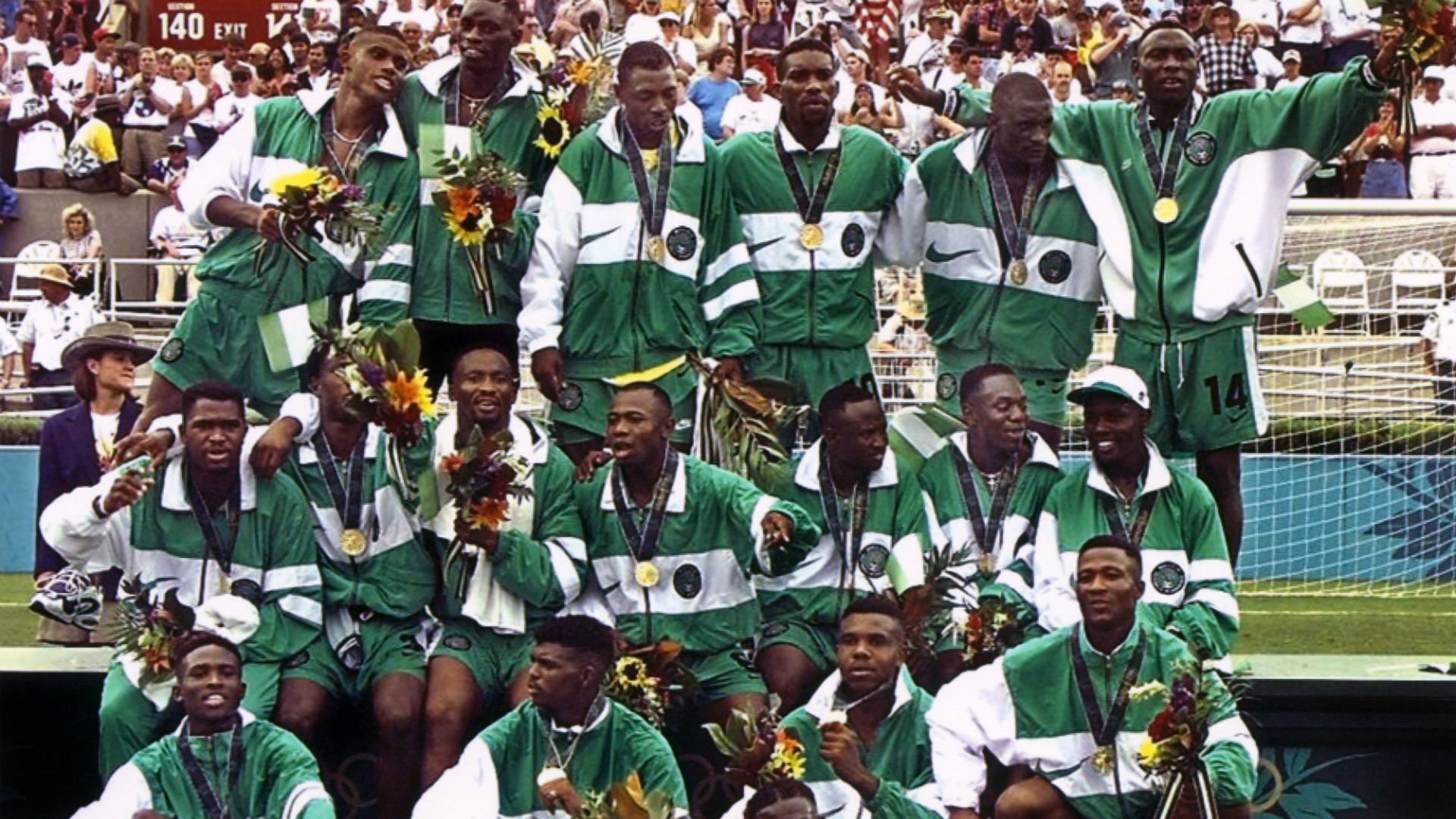 Kanu Nwankwo, a member of Nigeria's football team that won the Olympic gold medals at Atlanta 1996, was among the guests at the special ceremony in Lagos where new NOC patrons were sworn in ©Getty Images