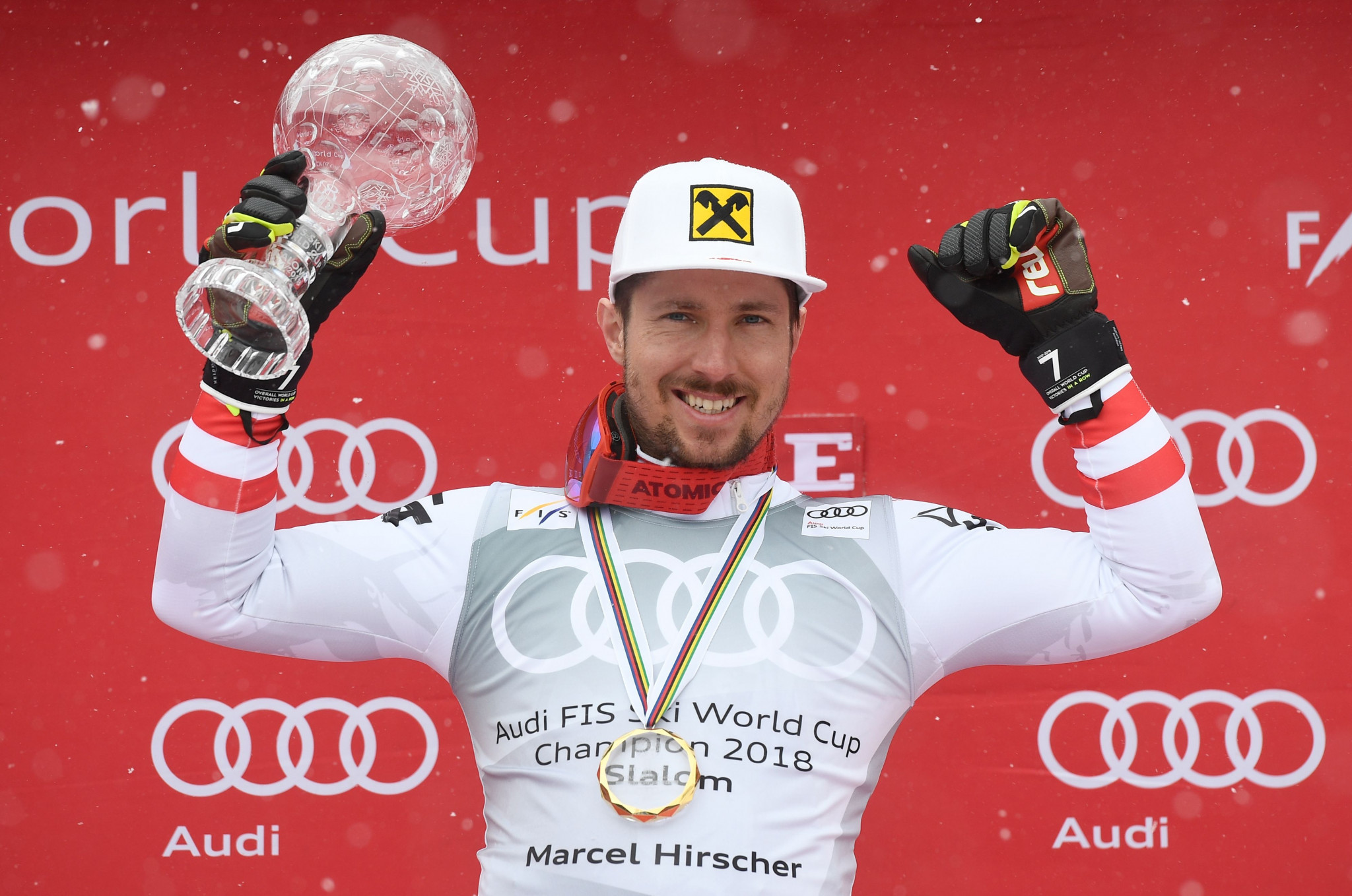 Austria's Marcel Hirscher has been awarded the Skieur d'Or Trophy by the International Association of Ski Journalists ©Getty Images