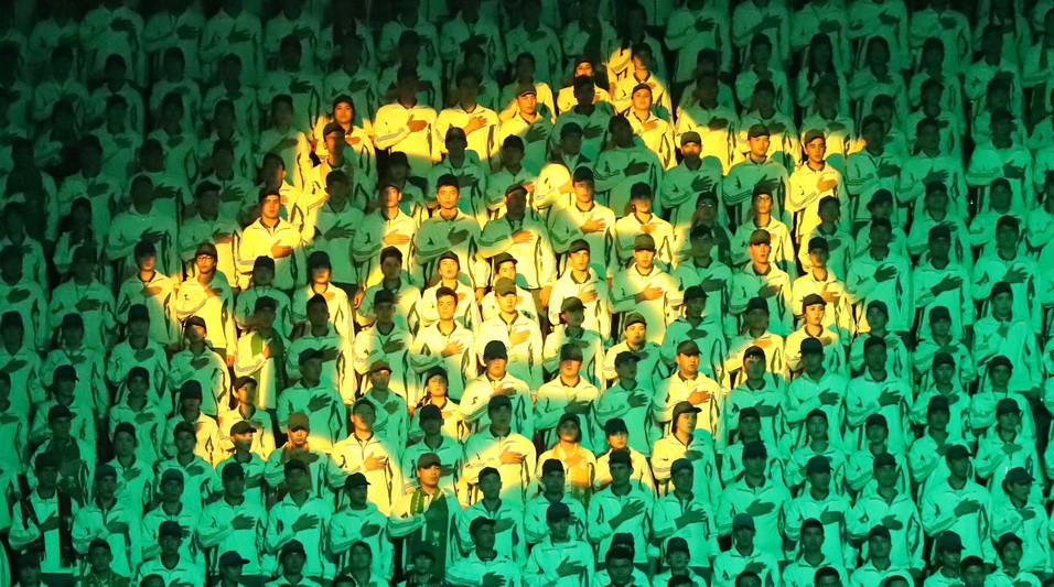 Turkmenistan's national anthem was sung as part of proceedings ©IWF