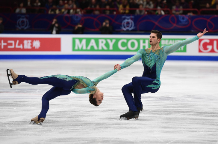  Nicole Della Monica and Matteo Guarise of Italy made a good start to the pairs event as they headed the short programme competition in Helsinki ©Getty Images  
