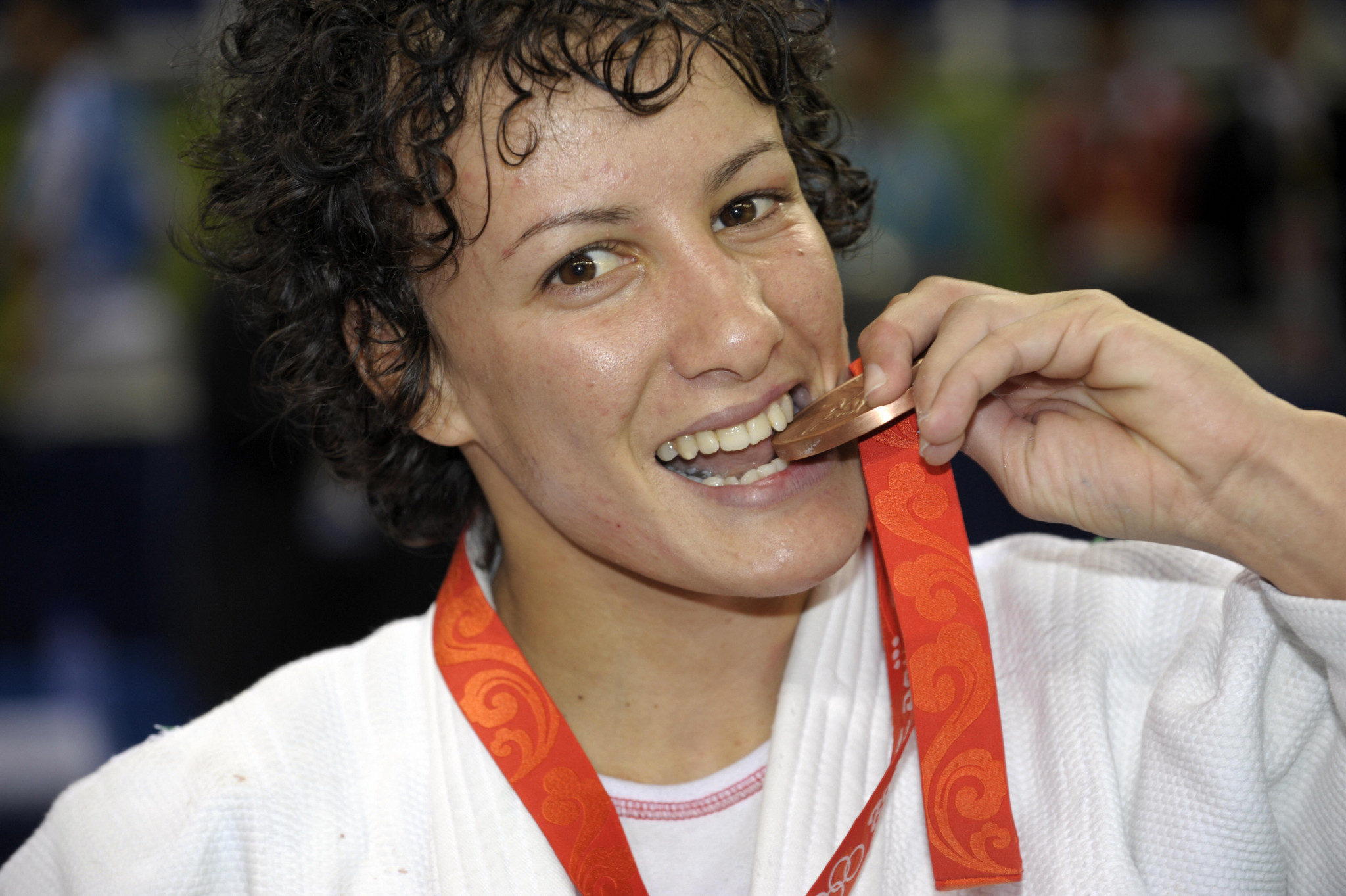 Algerian Soraya Haddad, who won Olympic gold in judo at the 2008 Beijing Games, was in attendance at a ceremony which celebrated 55 years of the Algerian Olympic Committee ©Getty Images