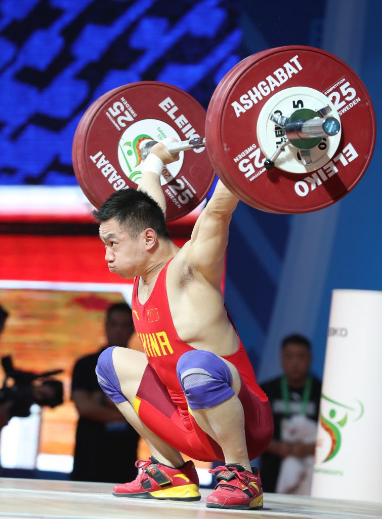 Fellow countryman Qin Fulin rounded out the podium ©IWF