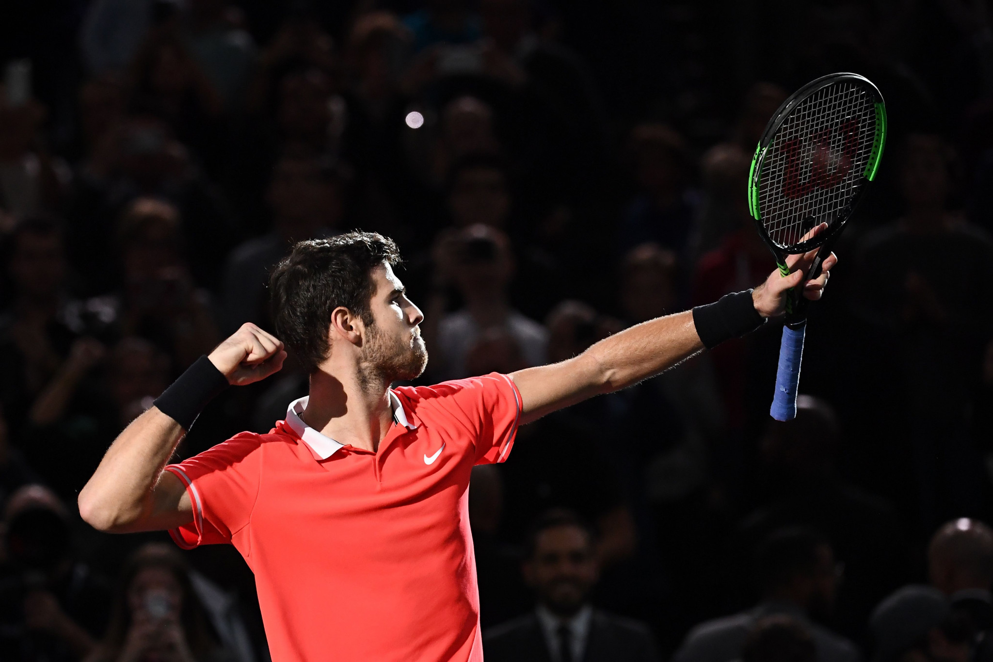 Russia's Khachanov shocks Djokovic to win Paris Masters title