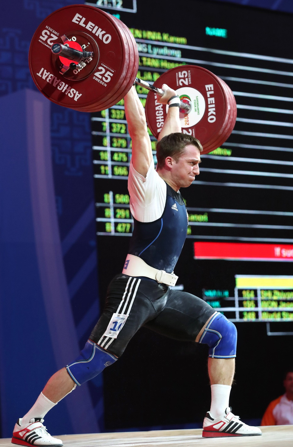 Completing the overall podium was Belarus' Vadzim Likharad ©IWF