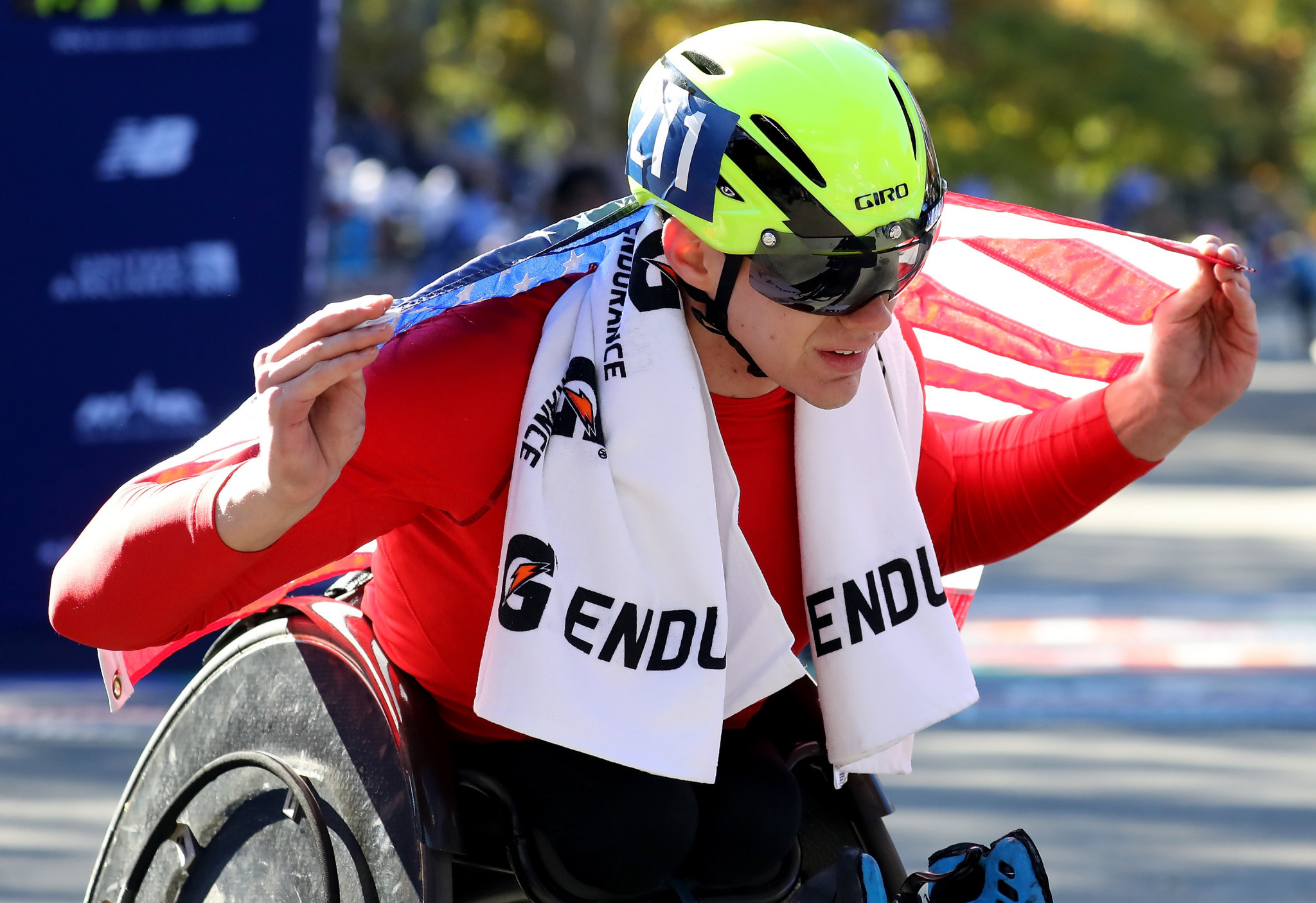 Daniel Romanchuk became the first-ever American and youngest athlete to win the men’s wheelchair event at the New York City Marathon today ©Getty Images