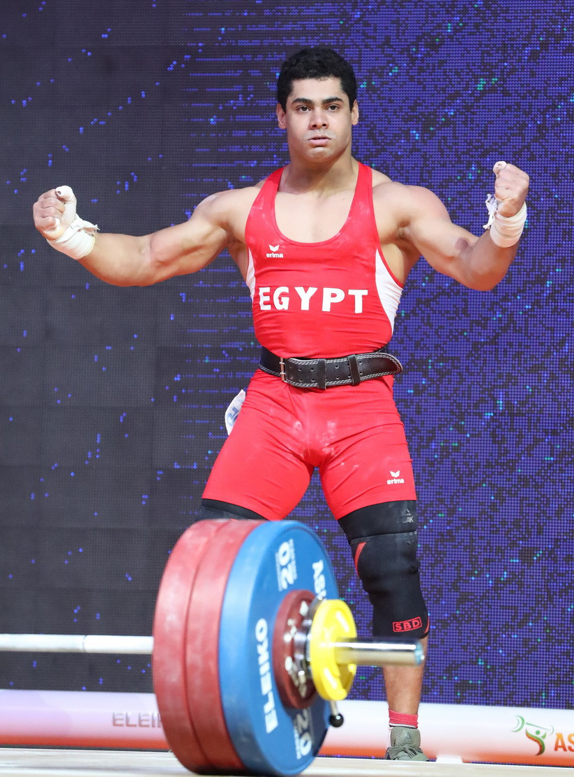 Mahmoud was the snatch gold medallist, with a world standard of 173kg, and the clean and jerk bronze medallist ©IWF