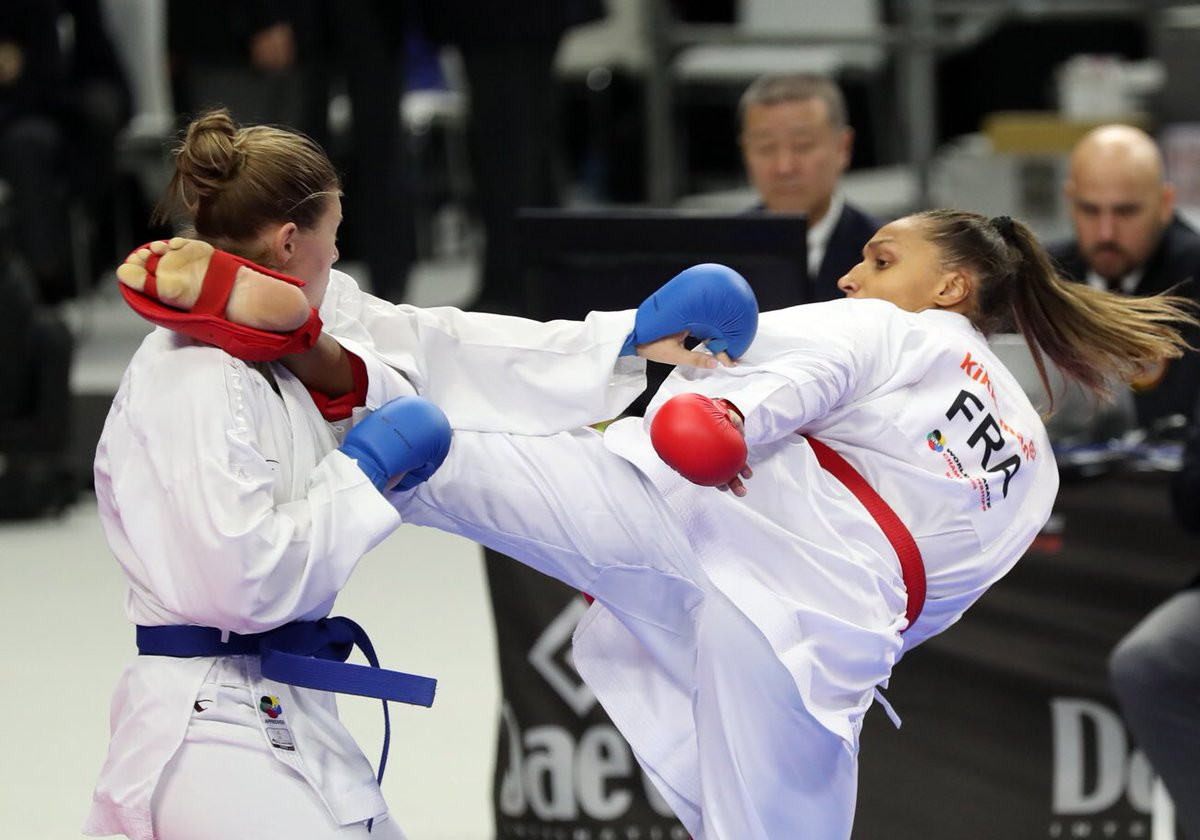Action also began in four kumite weight categories ©Twitter