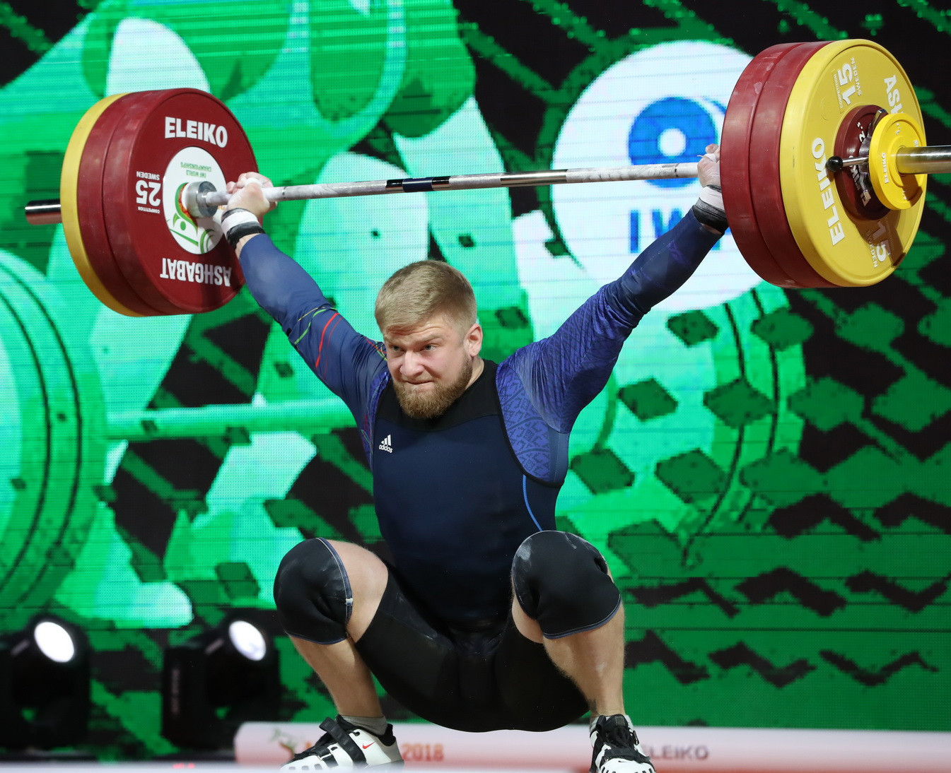 The overall runner-up was Belarus’ Pavel Khadasevich with 371kg ©IWF