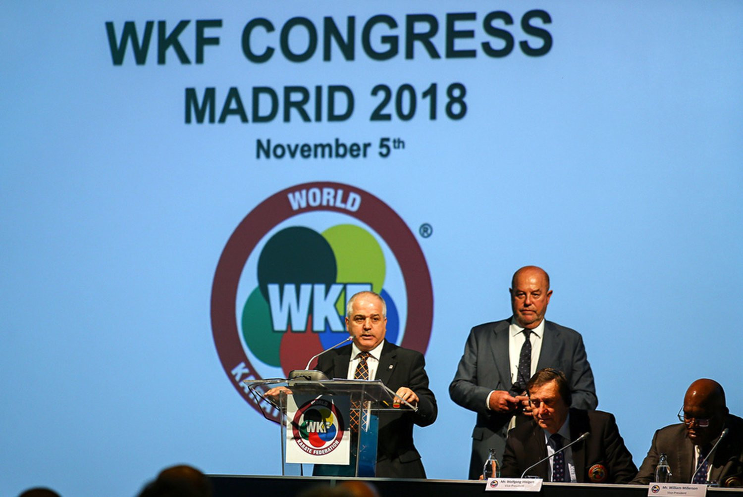 The WKF President said the award was for the entire karate family ©WKF