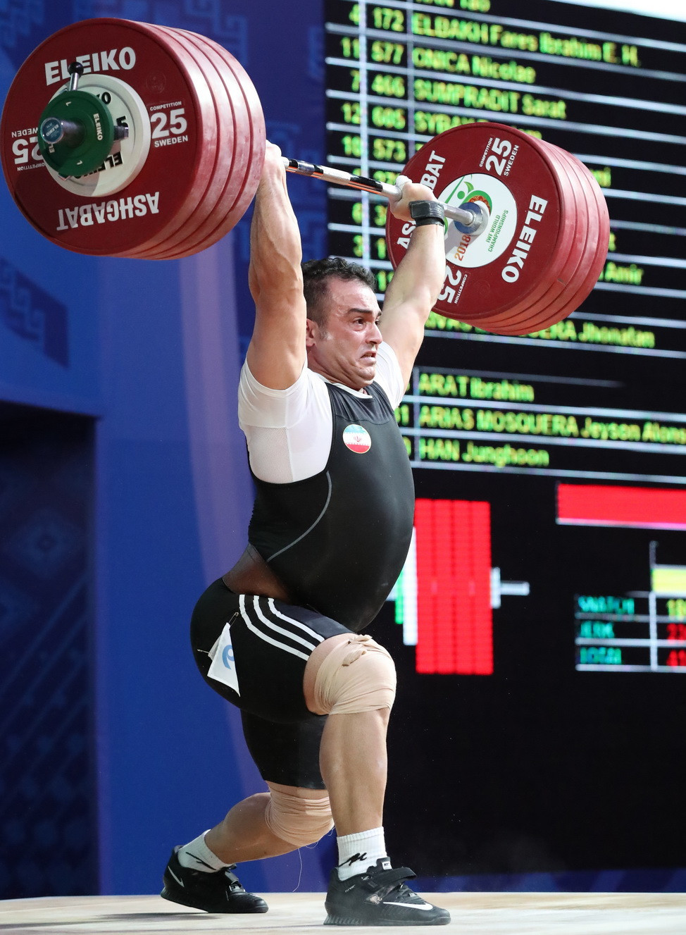 Rio 2016 Olympic gold medallist Sohrab Moradi dominated the men's 96 kilograms category on day seven of the 2018 International Weightlifting Federation World Championships in Turkmenistan's capital Ashgabat ©IWF