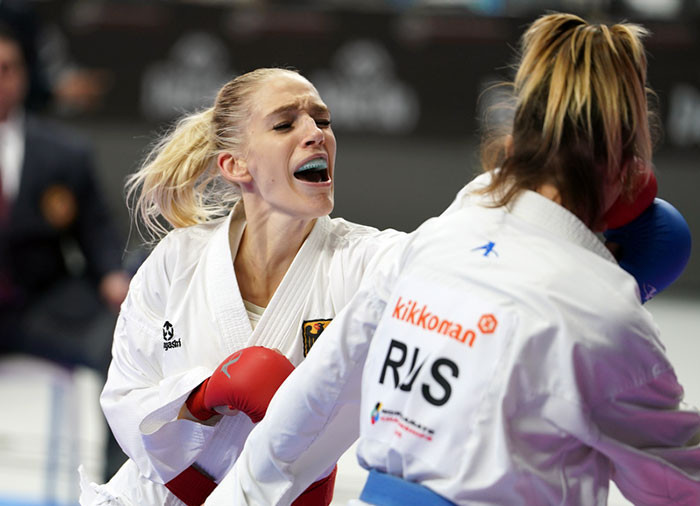 Jana Bitsch of Germany made it to the under-55kg final ©WKF