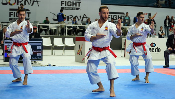 Spain stand in the way of Japan sweeping the kata gold medals on offer in Madrid ©WKF