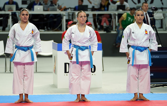 Victory for Spain's women in their semi-final sparked wild scenes of celebration ©WKF